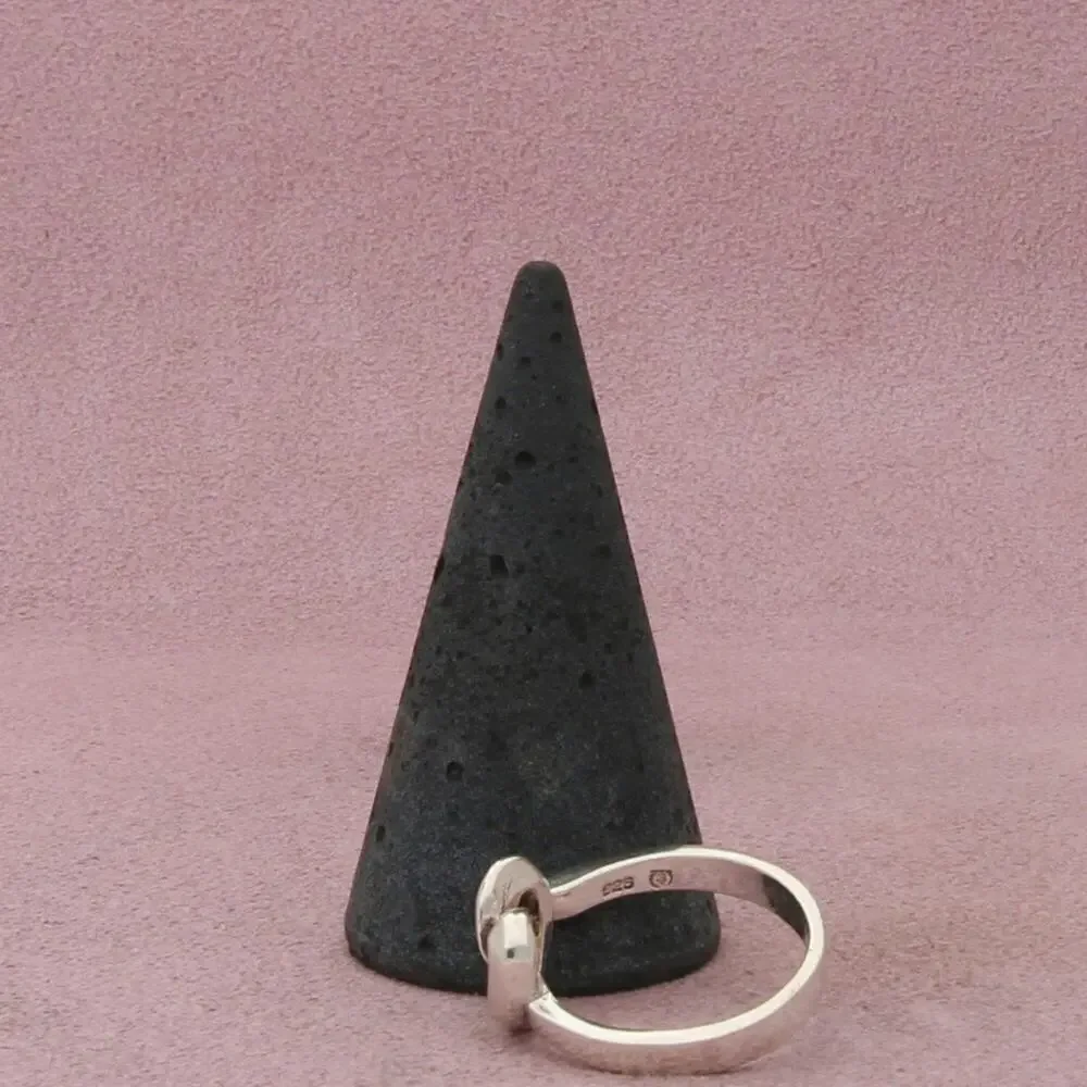 sterling silver vintage heart knot ring size 7.5